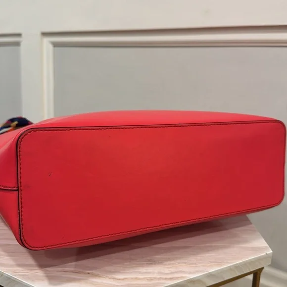 Kate Spade Tote Sawyer Street Tori Large Pink Coral Leather Bag - Picture 10 of 17